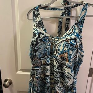 Tankini top blue- with matching cover up